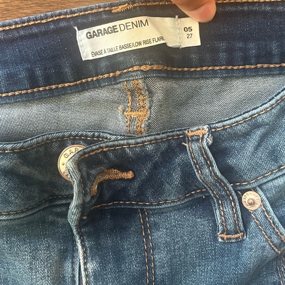 Medium Wash Low Rise Flare Jeans - Picture 3 of 4